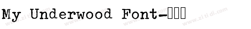 My Underwood Font字体转换